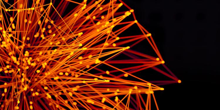 Nodes on graph in an arty style